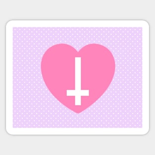 cross heart on dot alt. colors Sticker